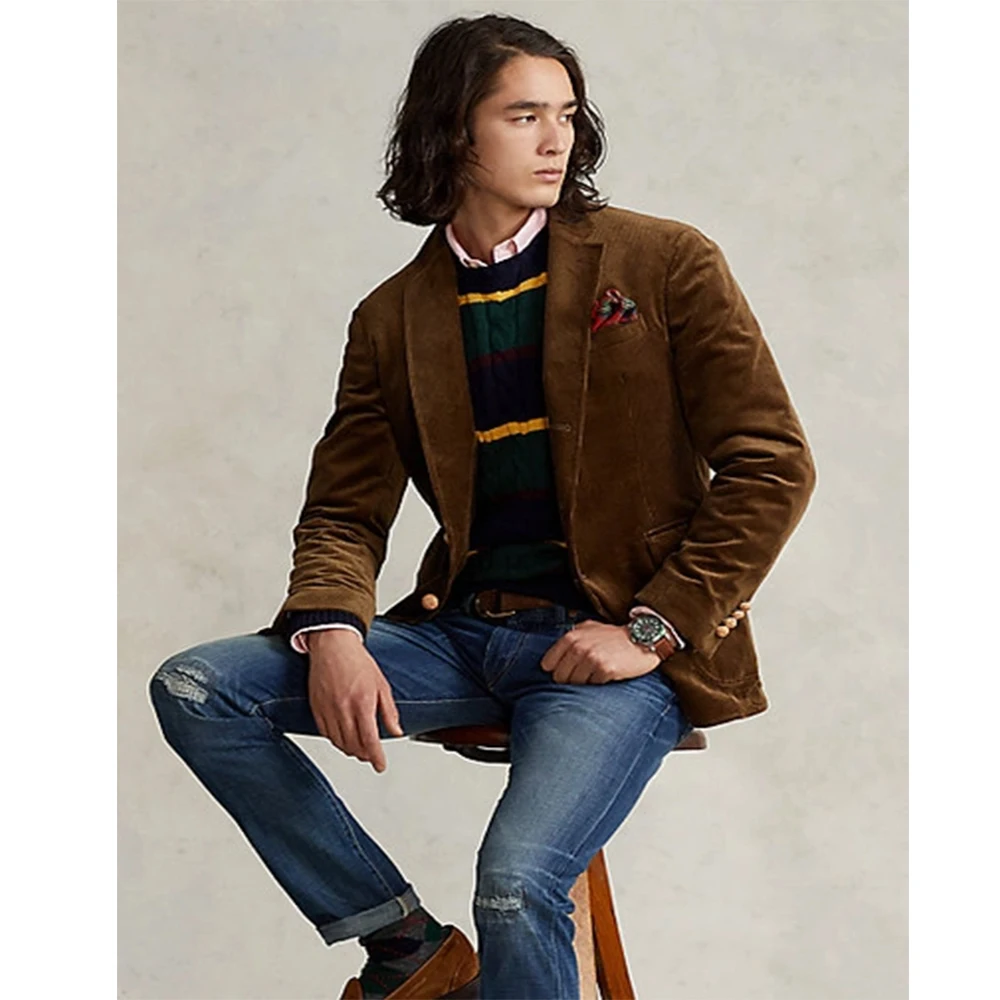 

Men's Suede Jacket Business Casual Luxury Elegant Solid Color Single Breasted Coat Men's Autumn Clothing Discovery