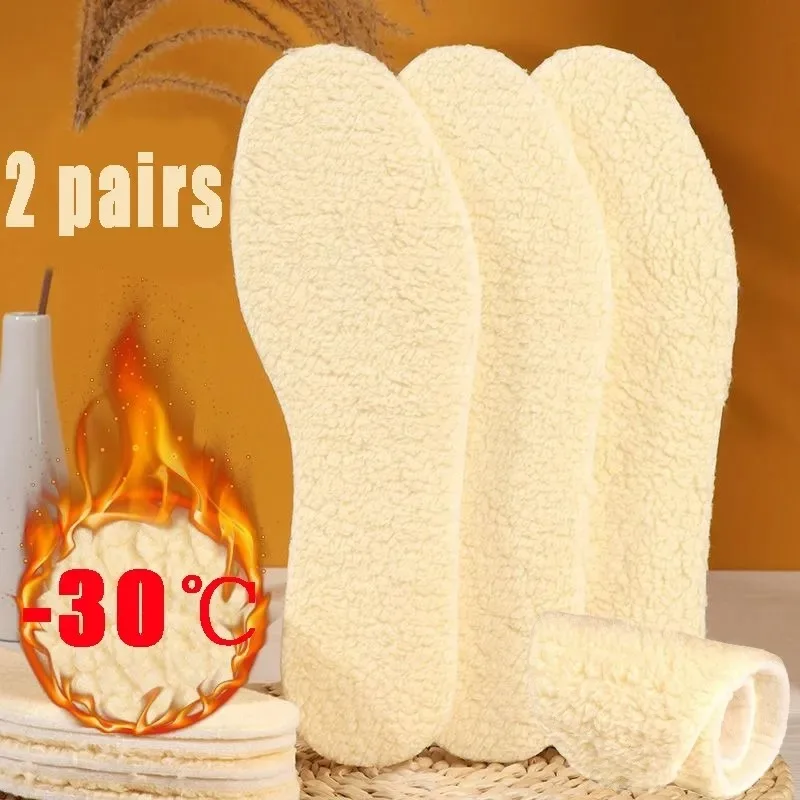 Shoe insoles,heated shoe insoles Natural Lamb Fleece Insoles Men Women Winter Keep Warm Soft Wool Thicken Cashmere