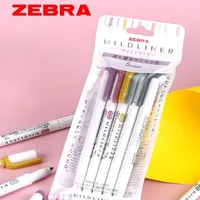 New Japanese Zebra Mildliner highlighter,WKT7 Double Tips Full Color Fluorescent Marker For Graffiti,Drawing,Marking,Handwriting 2