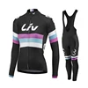 LIV 2024 Women Autumn Cycling Jersey Set Long Sleeve Breathable Clothing MTB Maillot Ropa Ciclismo Bicycle Outdoor Sportswear 1