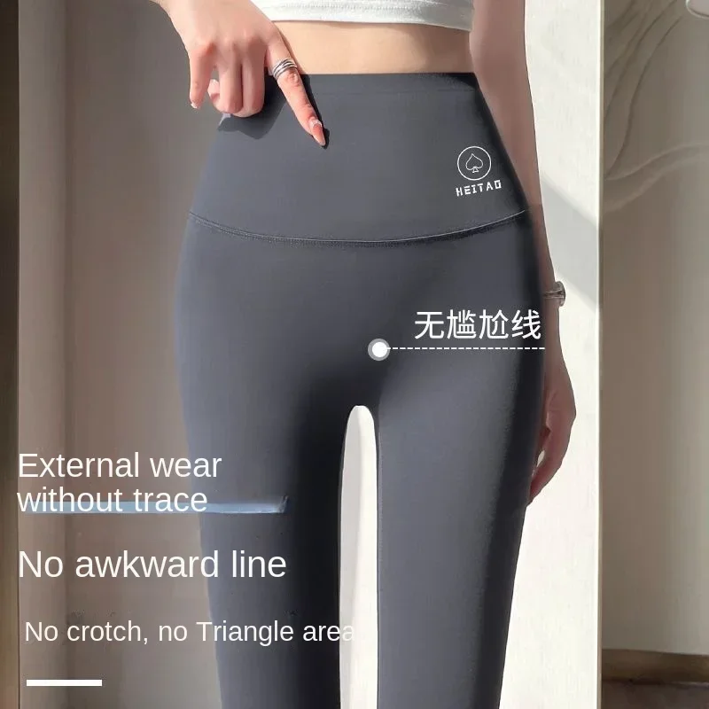 Womens High Waisted Seamless Leggings Sports Fitness Yoga Pants Gym Leggings Womens Elastic Shark Pants Cycling Pants Summer - Image 3