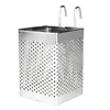 Stainless Steel Chopsticks Holder Hanging Cutlery Drying Basket Tableware Drainer with Hooks Kitchen Utensil(B) 1