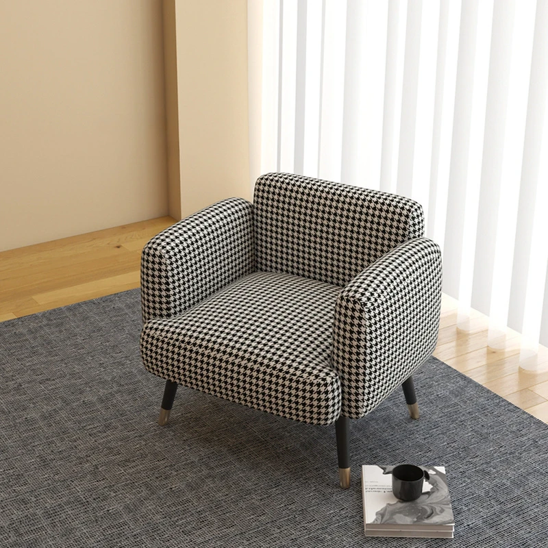 

American Clothing Store Coffee Leisure Single Sofas Nordic Fabric Small Apartment Designer Lazy Sofa Bedroom Backrest Armchair