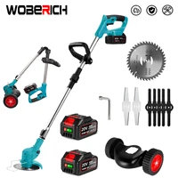 Cordless Electric Lawn Mower Foldable Grass Trimmer Adjustable Garden Pruning Cutting Power Tools For Makita/WOBERICH Battery 1