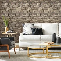 10 ชิ้น 3D Faux หิน Peel และ Stick ผนังแผง, Self Adhesive กระเบื้องห้องครัว Backsplash, 3D สติ๊กเกอร์ติดผนังสติกเกอร์ 30 ซม. x 30 ซม. 2