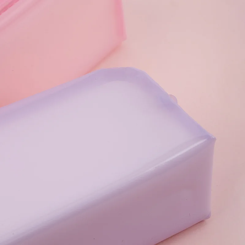 여아용 대형 지퍼 투명 PVC 펜 가방, 학기 대용량 펜 상자, 학생 컬러 문구 가방