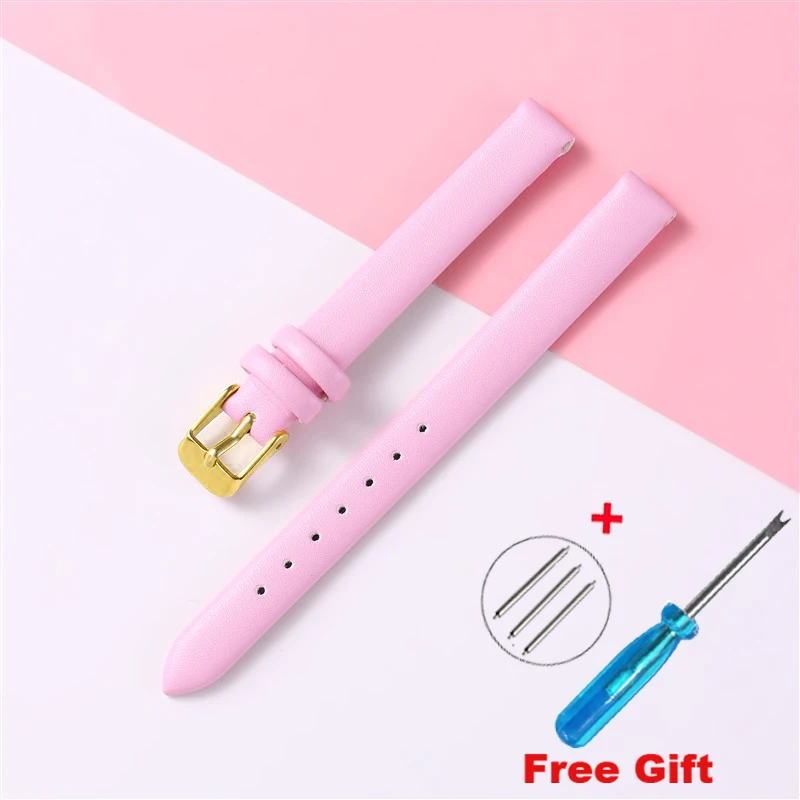 Handmade Leather Watch Strap with Rose Gold Buckle Bracelet Accessory