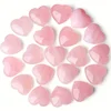 10/20/30PCS Rose Quartz Heart Natural Crystal Gift Set Polished Stones Healing Reiki Gemstone Valentine Gift For Women 3