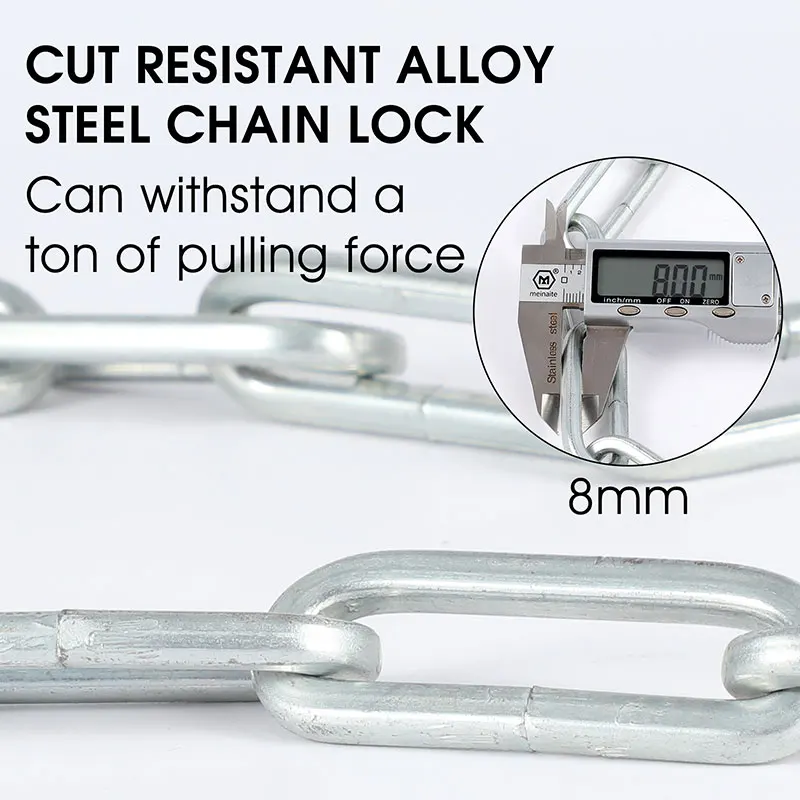 WEST BIKING Bicycle Chain Lock Anti-theft Alloy Steel MTB Road Bike Lock With 2 Keys Safety Motorcycle Electric Bike Accessories