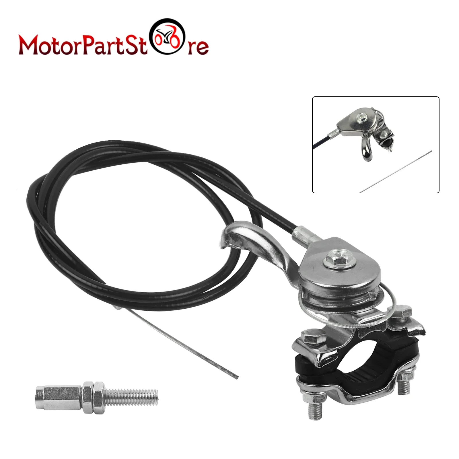

Universal Motorcycle Snow Blower Lawnmower Accelerator Throttle Control Cable Switch Manual Control Throttle Lever GX160 GX200