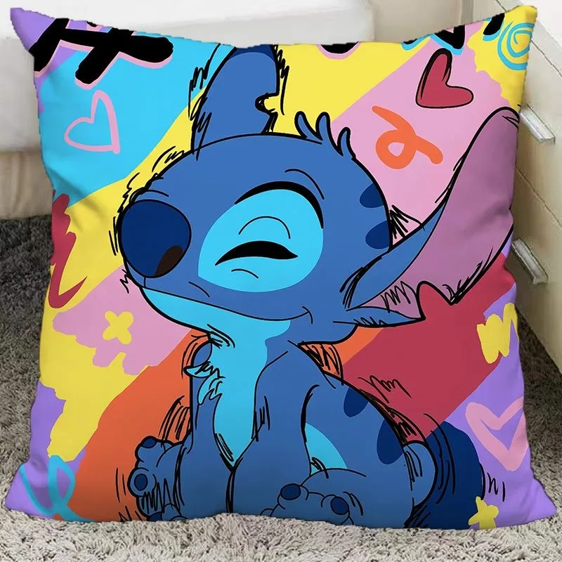 Cute interstellar baby Stitch pillow cover polyester material living room sofa cushion cover bedroom room home decoration 3