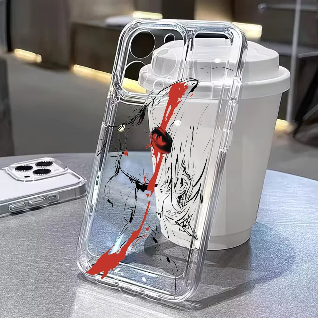 Japanese Cute Anime Girl INS Transparent Silicone Phone Case