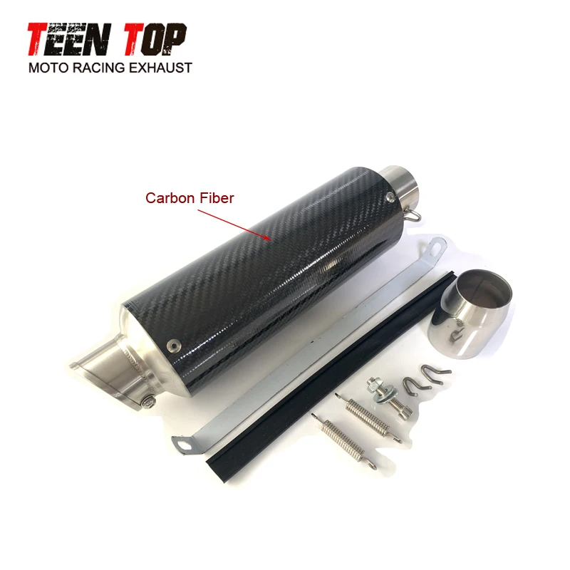 51mm Carbon Fiber Universal Motorcycle Exhaust Muffler Duke200 Duke250 Duke125 RC390 390ADV Motobike Escape Moto Silencer Elbow - Image 2