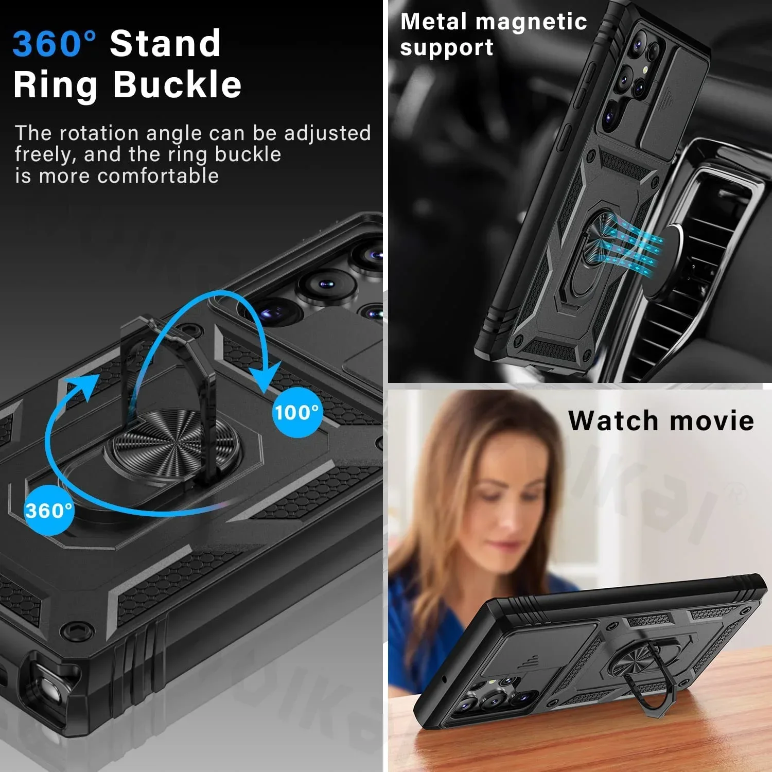Case For Samsung Galaxy S25 Plus S25 Ultra S24 Ultra S24 FE S22 A55 A16 A52S A15 Camera Slide Lens Protective Cover camera lens case