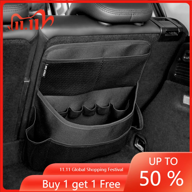 

for Kia Sportage NQ5 2022 2023 Car Rear Seat Organizer Storage Bag Trunk Hanging Bag Storage Net Anti-Kick Mats Auto Accessories