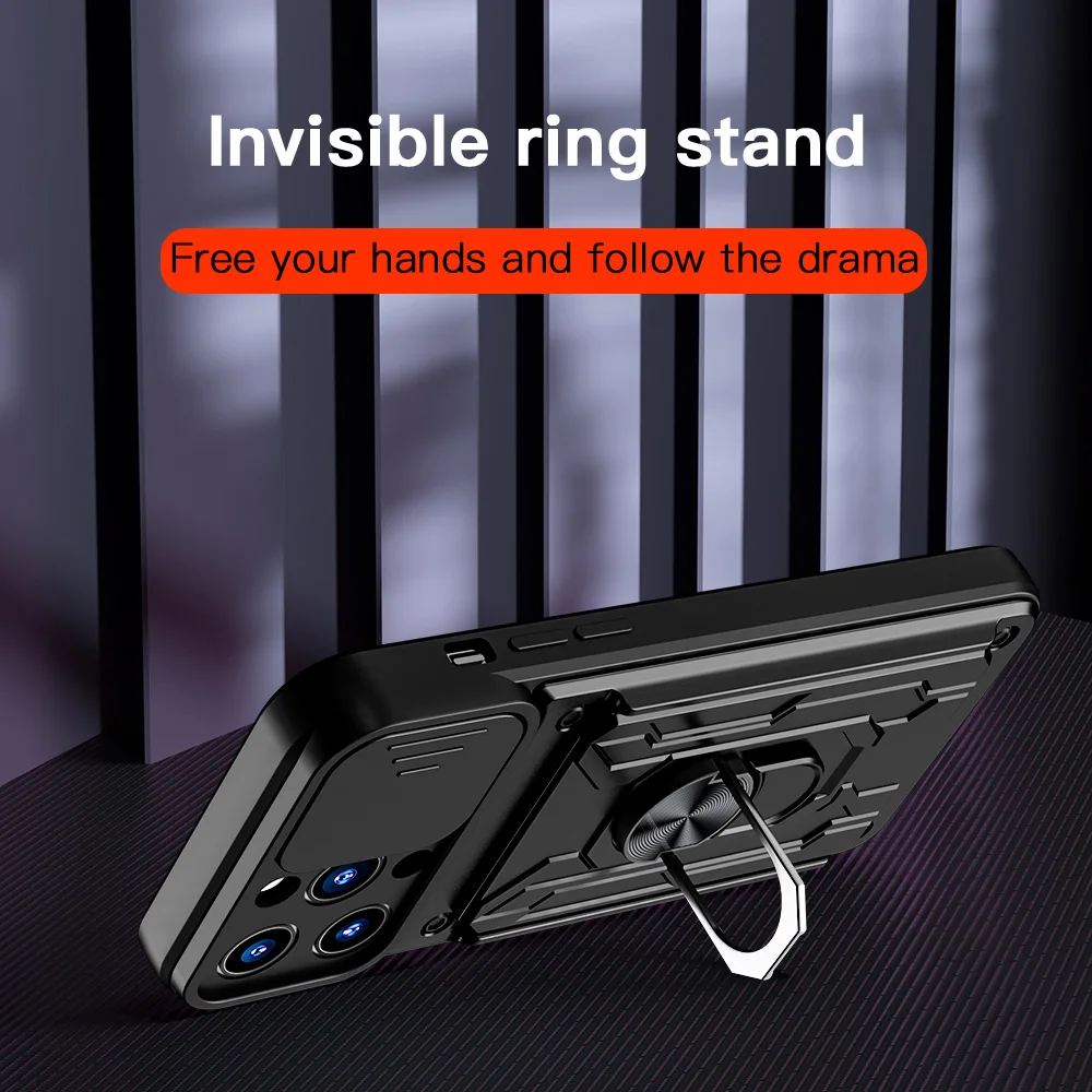 Peatkop Shockproof Case for iPhone 14 Pro Max 14Plus SE 2022 Card Bag Camera Protection Ring Phone Cover for iPhone 11 12 13 Pro 4