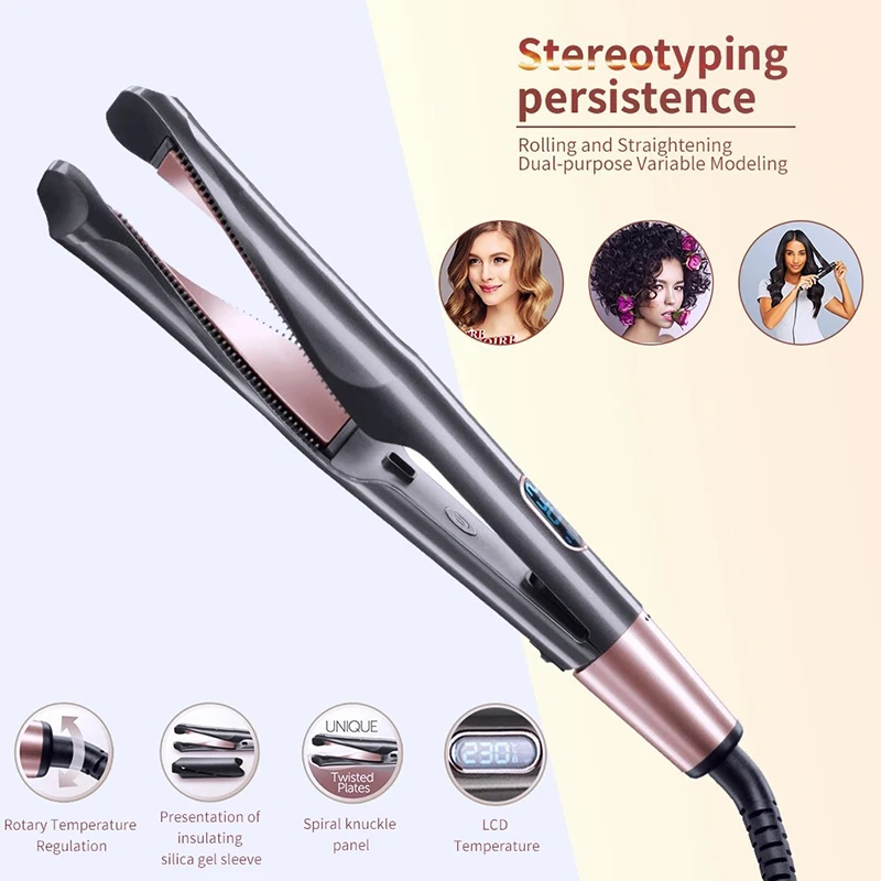 Automatic Spiral Twist Curling Iron, Rotary Curling Iron, Straightening Hair,electric Splint And