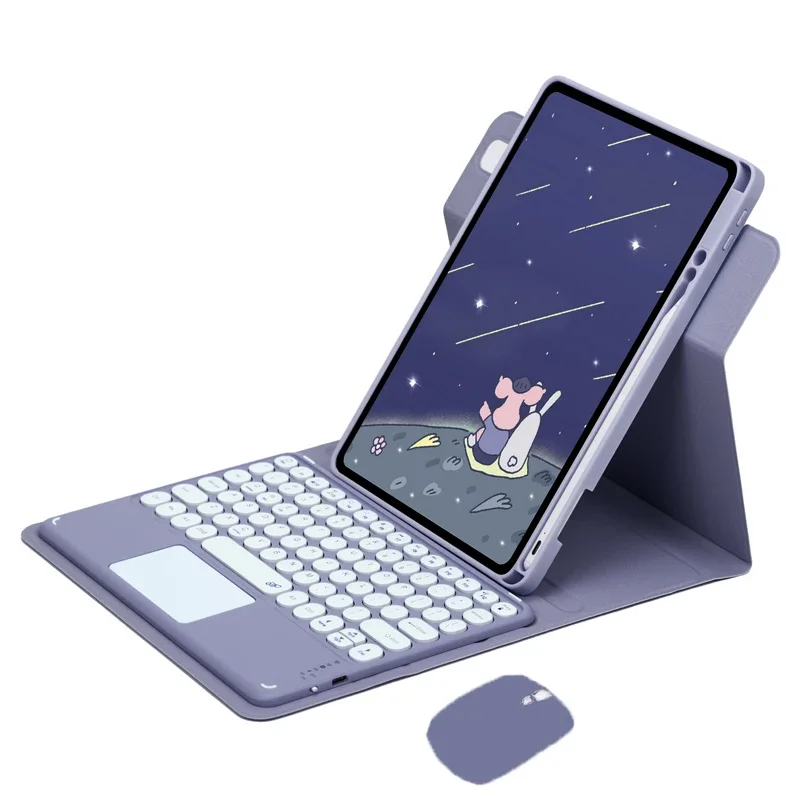 Touchpad Keyboard Case with 360° Rotation and Pencil Slot
