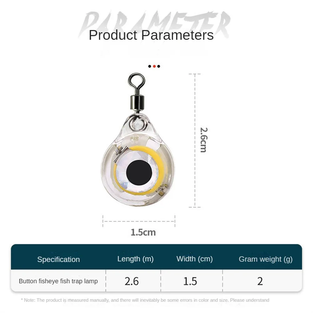 Description Picture 5 of itemFishing Lamp 5 Colors Illuminates Upon Contact With Water High Fish Attraction Rate Deep Drop Underwater Sturdy And Reliable