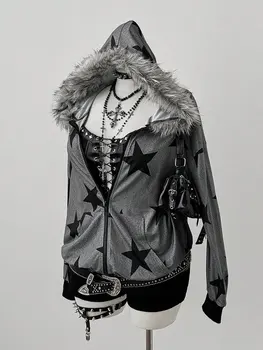 Five-Pointed Star Hooded Sweatshirt