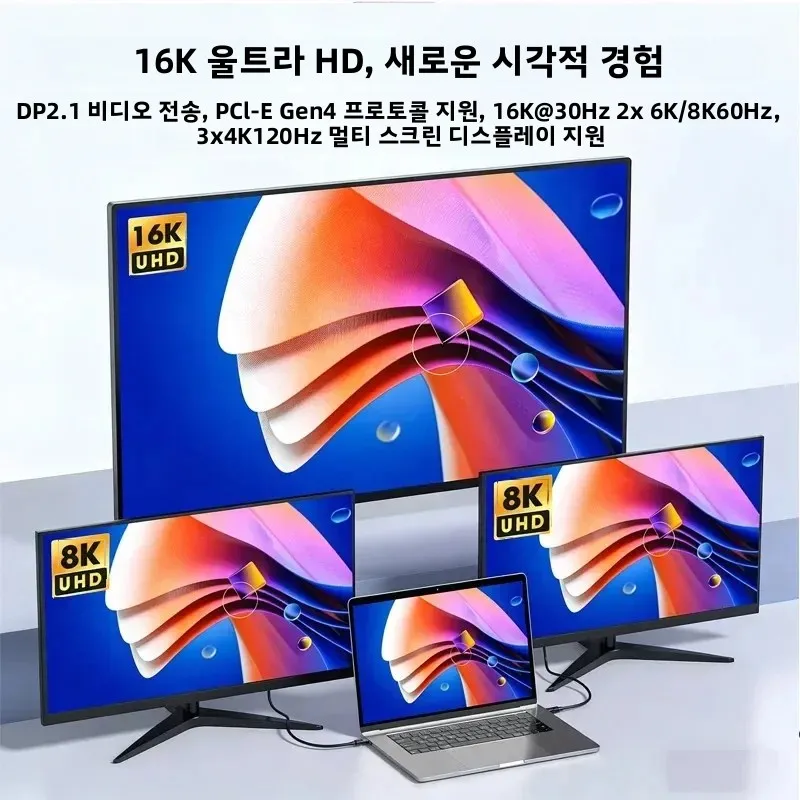 USB-C/타입-C 케이블 썬더볼트 5 케이블 120Gbps PD 240W 데이터 케이블 고속 충전 8K60Hz 맥북, 아이패드, 아이폰, 안드로이드용