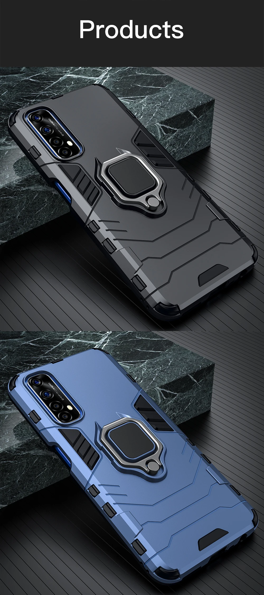 KEYSION للصدمات حالة ل Realme 7 5G 7i 7 8 برو حامل للهاتف الغطاء الخلفي ل Realme GT Neo V13 C20 C25S C15 X7 6i 6 برو V5 X2
