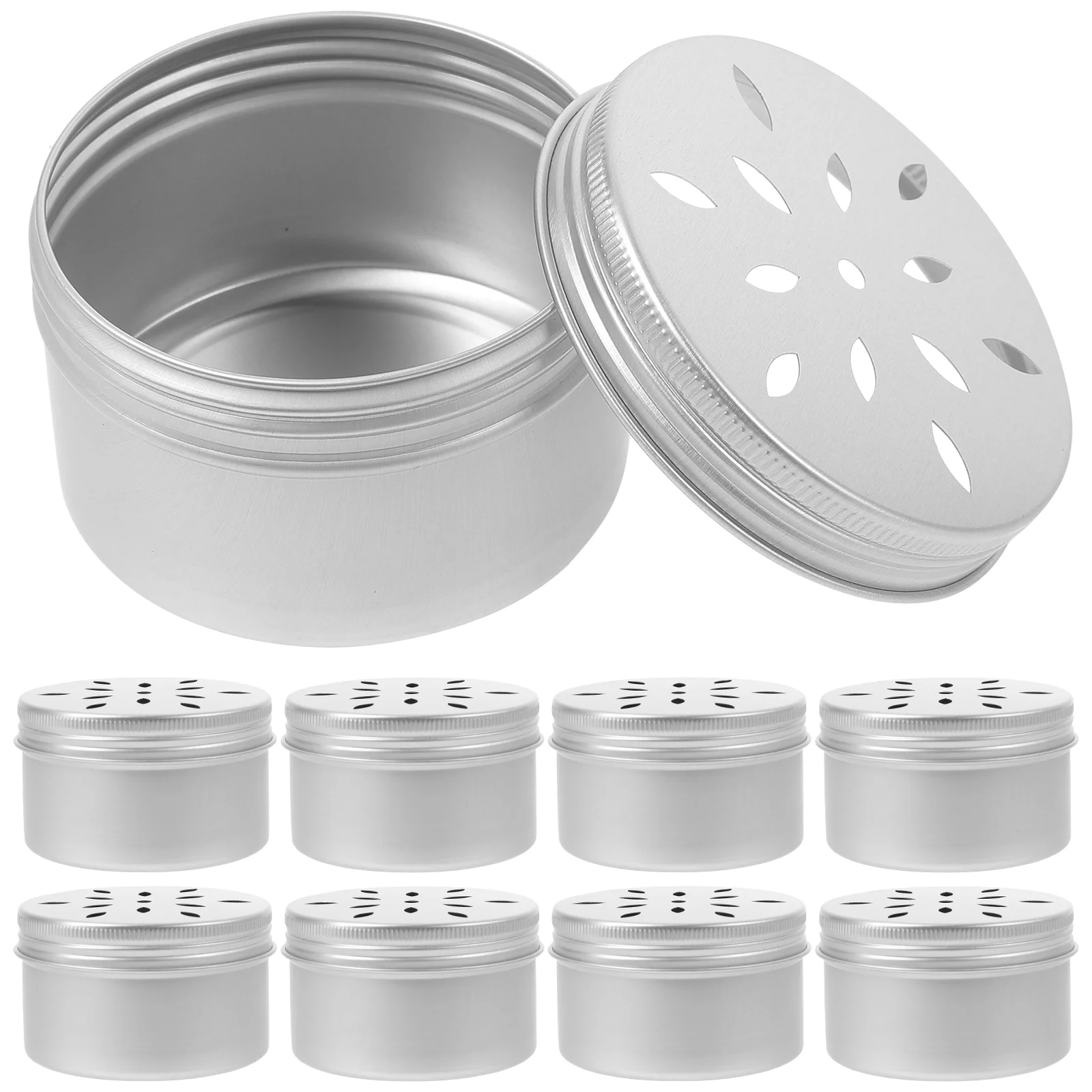 

10 Pcs Dog Scent Training Holder Thread Metal Tins with Lids Aluminum Equipment