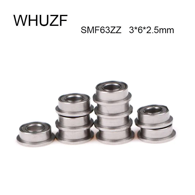 

SMF63ZZ Flange Bearing ABEC-1 3x6x2.5 mm 10/20/50PCS Double Shielded Miniature Flanged MF63 Z ZZ Stainless Steel Ball Bearings