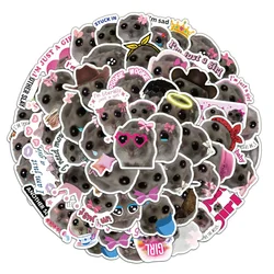 56pcs Cute Sad Hamster Meme Stickers - Adorable Graffiti Waterproof Stickers (56pcs)