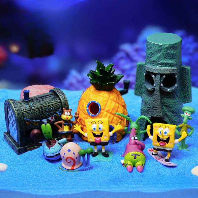 Fish Tank Ornaments Pineapple House Cartoon Crab Restaurant