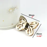 Metal Butterfly Bag Turn Lock Twist Lock Clasp for Leather Craft Women Bag Handbag Shoulder Bag Purse DIY Hardware Accessories 2