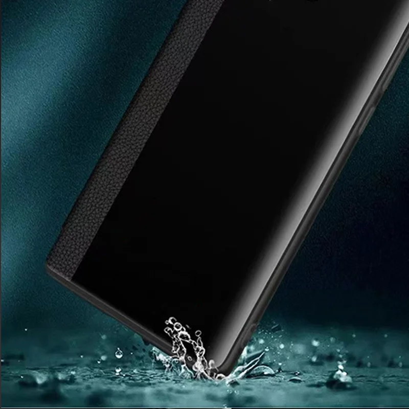 Clear Window View PU Leather Flip Case - Premium Phone Cover/s