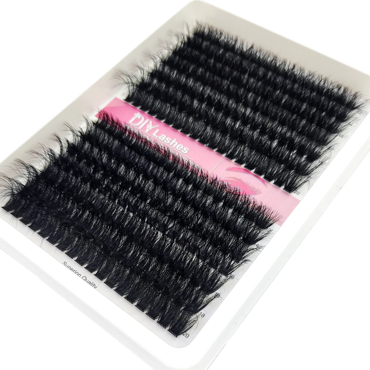 Neue 8D Luxus Flauschige DIY 80D-300D Wimpernbüschel 10-20mm Gemischte Länge Wimpernverlängerung 0,07mm Russische D-Curl Dicke Wimpern – Detail 5