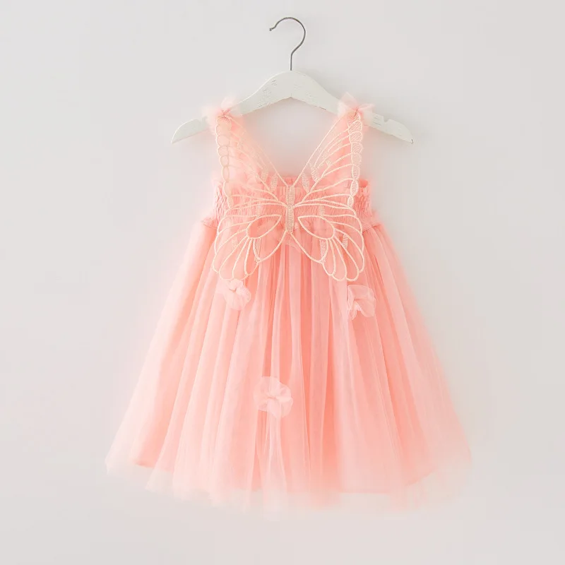 

Платье для маленьких девочек, модные платья с подтяжками и вышивкой бабочки, милые маленькие платья принцессы с цветочным принтом, юбка на 1-й день рождения для девочек, подарок