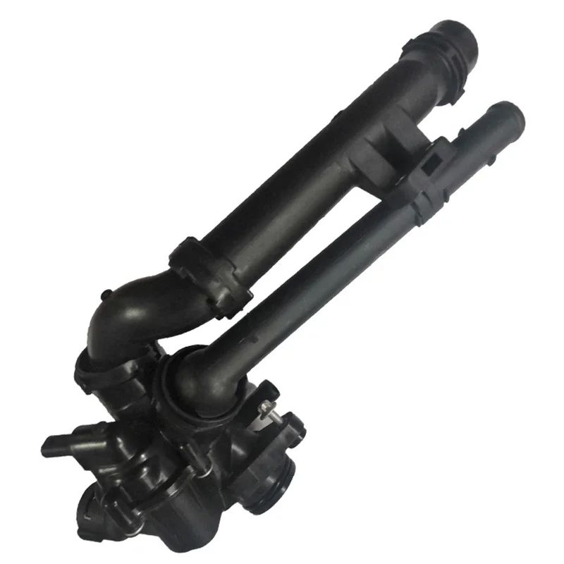 MITZONE Aluminum Engine Coolant Thermostat Housing Assembly Compatible With 2011 2012 2013 2014 2015 2016 2017 2018 2019 Ford Fiesta L4 1 6l Aluminum Temp