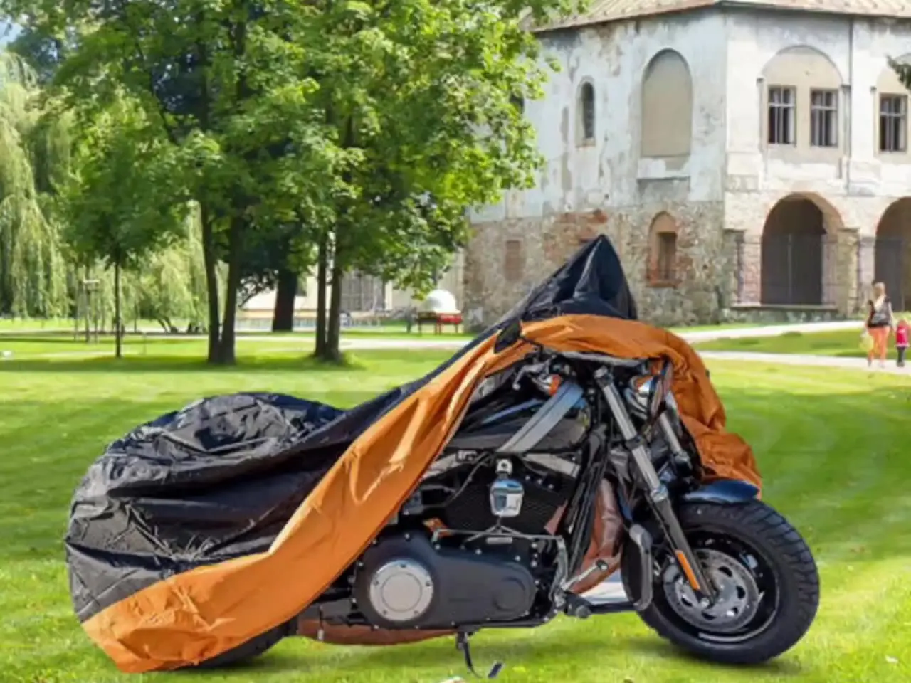 Outdoor Indoor Motorcycle Waterproof Cover - Rain and Dust Cover for Harley, Honda, BMW - Bike Rain Cover