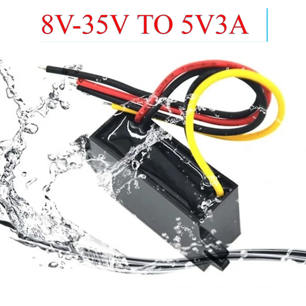 12V-24V to 5V 3A Out Car Phone Charger Adapter DC DC Step Down Power Converter 12 Volt to 5 Volt micro USB C Converter Mini image 2