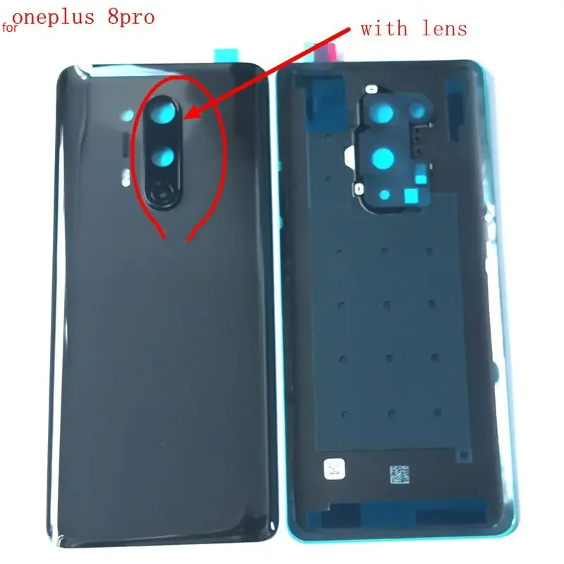 Oneplus 배터리 커버 후면 문짝 하우징, One plus 8 pro 후면 프레임 유리 렌즈, IN2023 IN2020