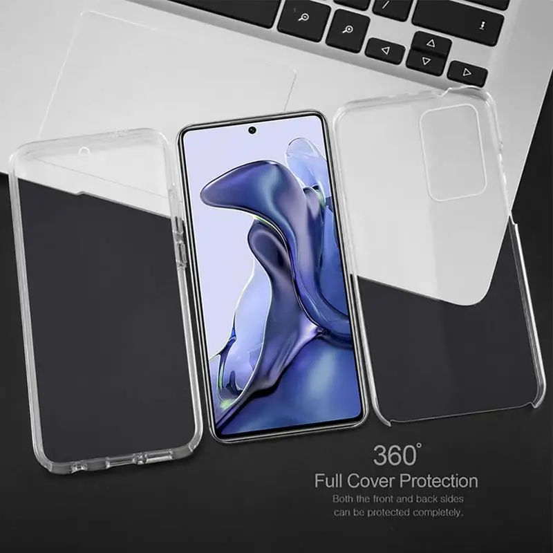 360 Degree Double Clear Full Body Phone Case
