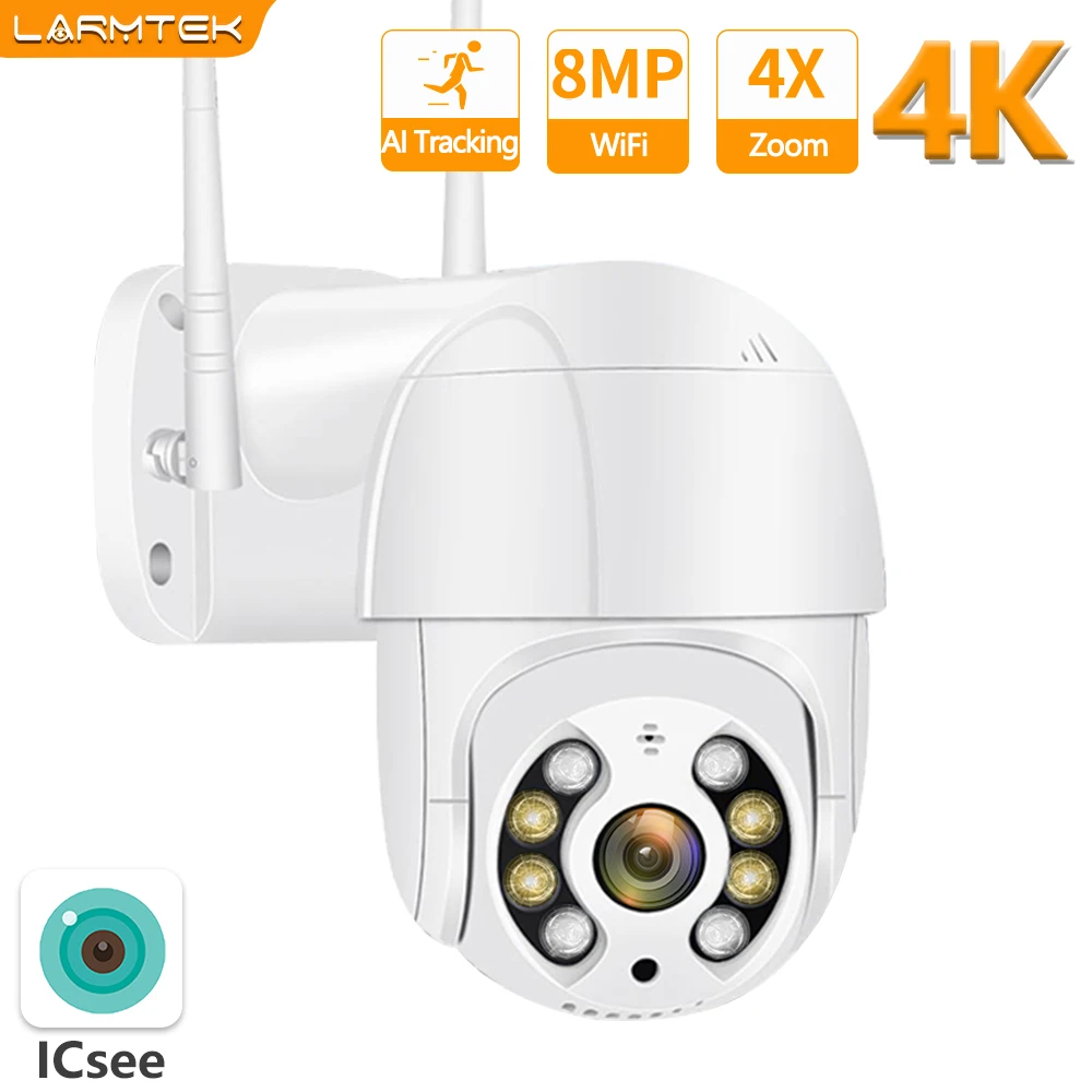 8MP 4K IP-камера WiFi Наружная PTZ-камера 5MP HD Видеонаблюдение Беспроводная связь H.265 Onvif