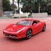 1:32 Ferrari 458 Italia SF90 Supercar Alloy Muscle Car Model Sound and Light Pull Back Children's Toy Collectibles Birthday gift 1