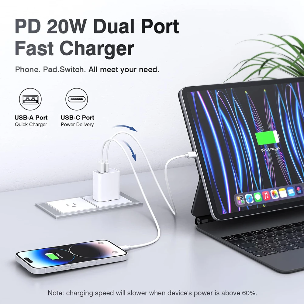 Apple Original PD 20W Charging For iPhone 14 Pro Max 13 12 mini 11 Fast Charger X XS XR 7 8 6 Plus SE Phone Accessories