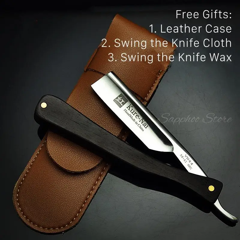 4pcs/set Classic S45C Carbon Steel Straight Edge Salon Barber Shaving