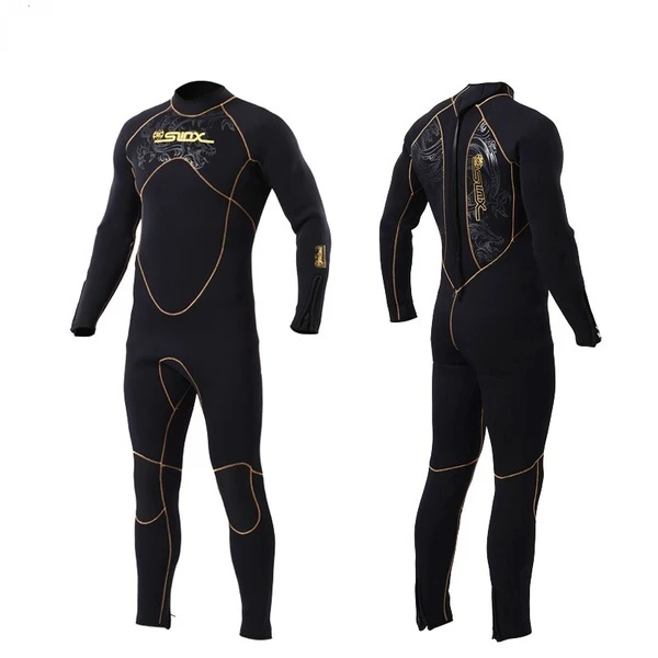 

SLINX 5MM Men Full Body Winter Wetsuit Diving Suit Neoprene Fleece Lining One-piece Swimwear for Snorkeling Surfing Triathlon