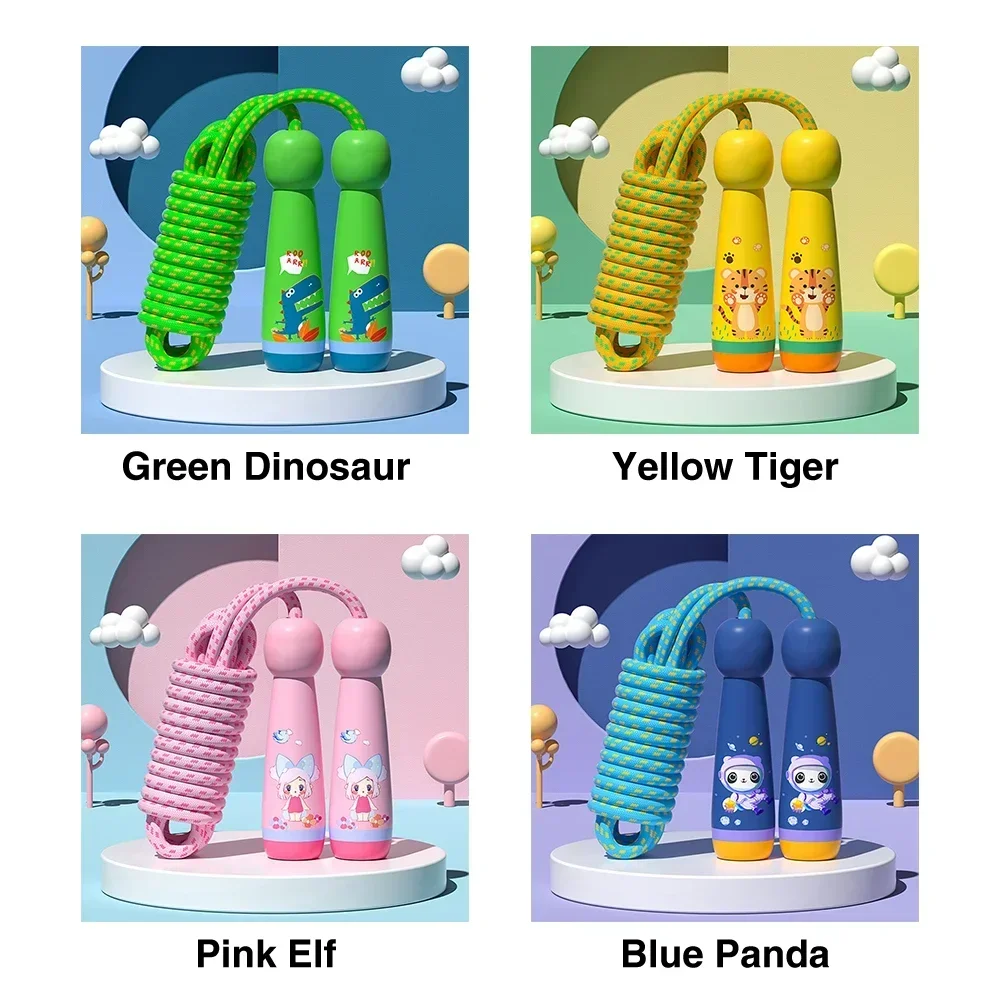

Детская Студенческая Милая деревянная мультяшная Скакалка для детей на открытом воздухе Скакалка для активного отдыха Регулируемая игра школьная Ручка для детского сада