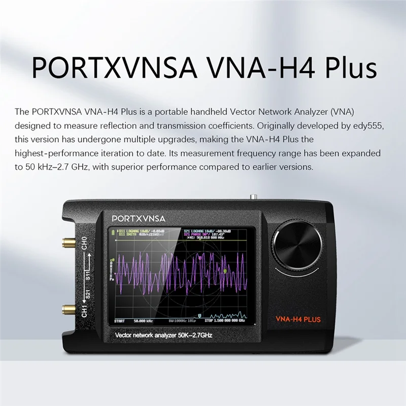 ABGI-Nanovna-H4 Plus 휴대용 벡터 네트워크 안테나 분석기 4In IPS LCD 디스플레이 터치 스크린 50Khz 2.7Ghz Bulid In 5000Mah