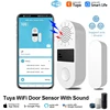 Tuya WiFi Door Window Sensor Sound and Light Alarm Home Security Wireless Magnetic Anti-Theft Smart Voice Control Protection 1