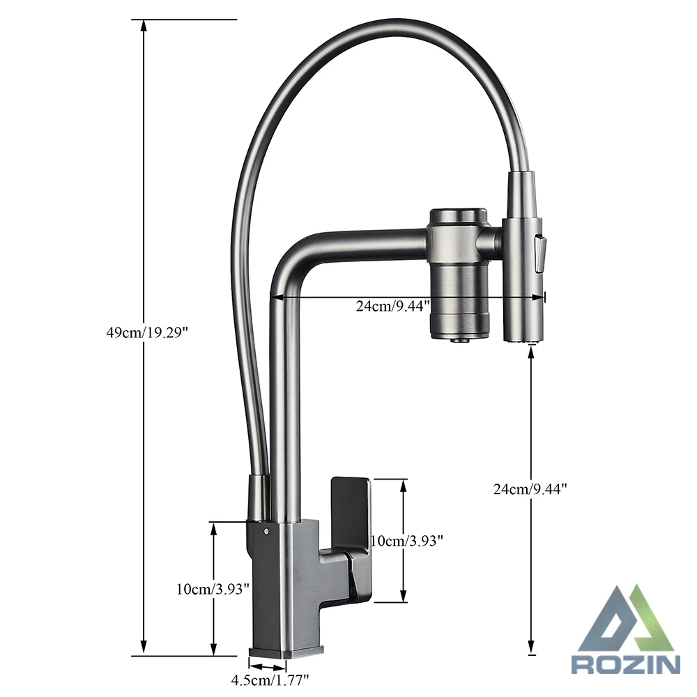 Kitchen Faucet with Water Filter 2 in 1 Sprayer Brass Drinking Tap 360 Swivel
