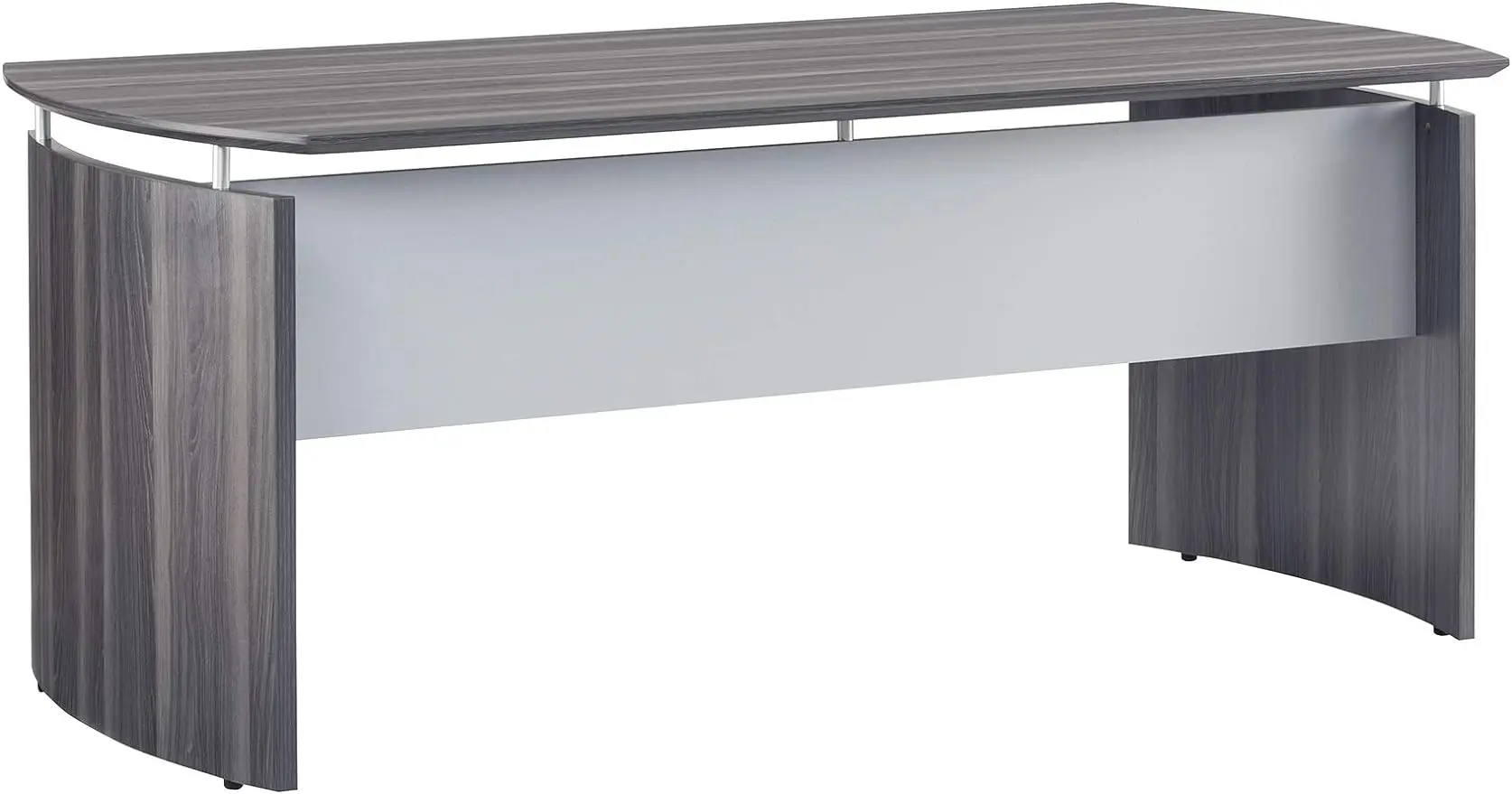

Home Office Desk, 72 In, Gray Steel