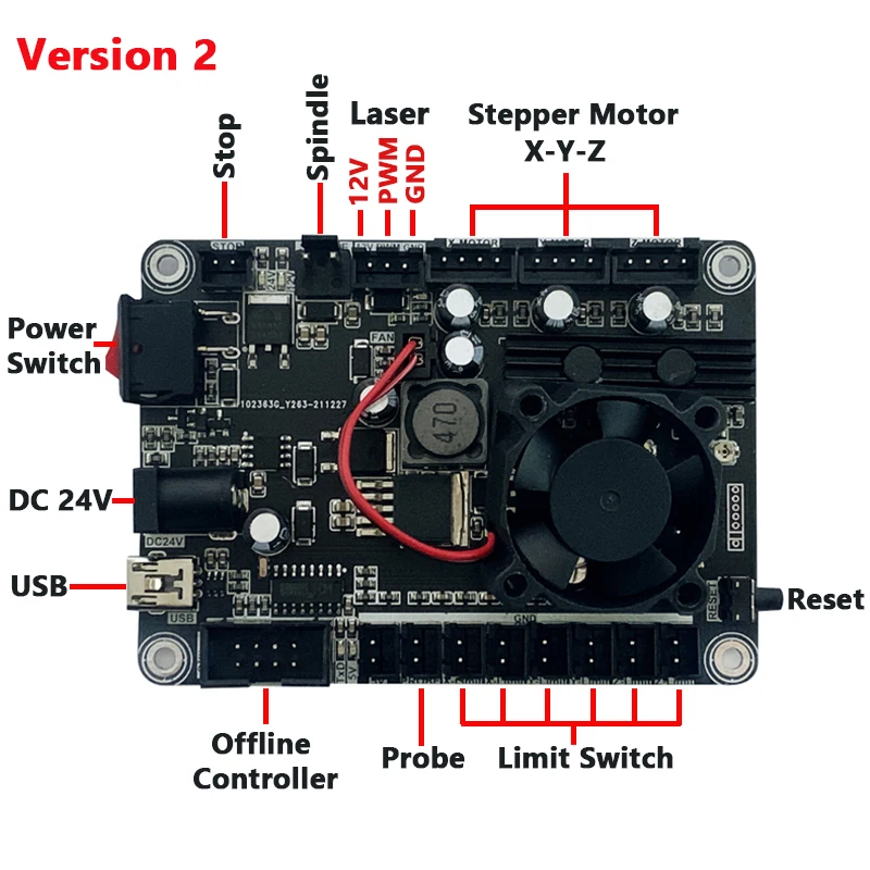 3018 Max Metal CNC GRBL control with 200W Spindle,3 Axis pcb Milling machine, metal body,Diy Wood Router support laser engraving